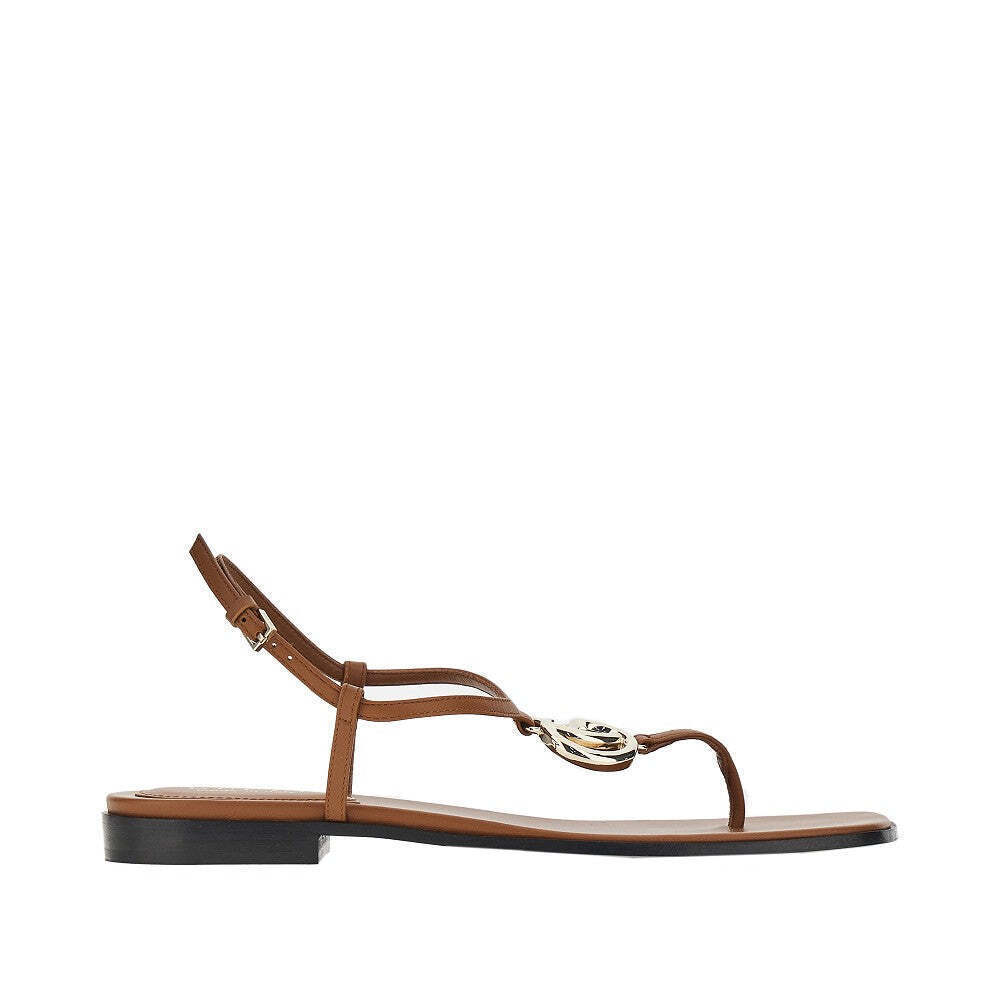Gucci Double G Leather Sandals